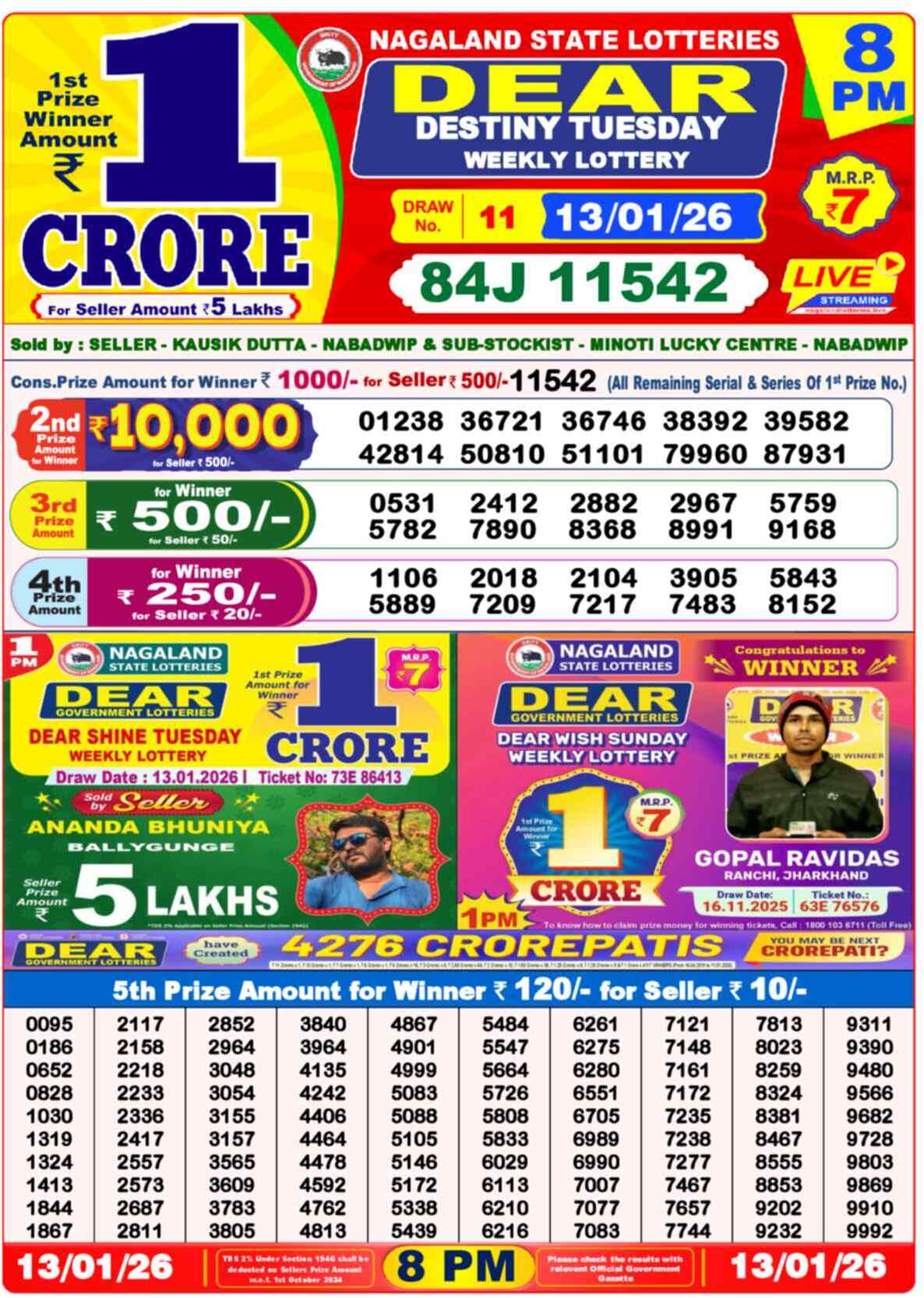 Lottery Result 8PM