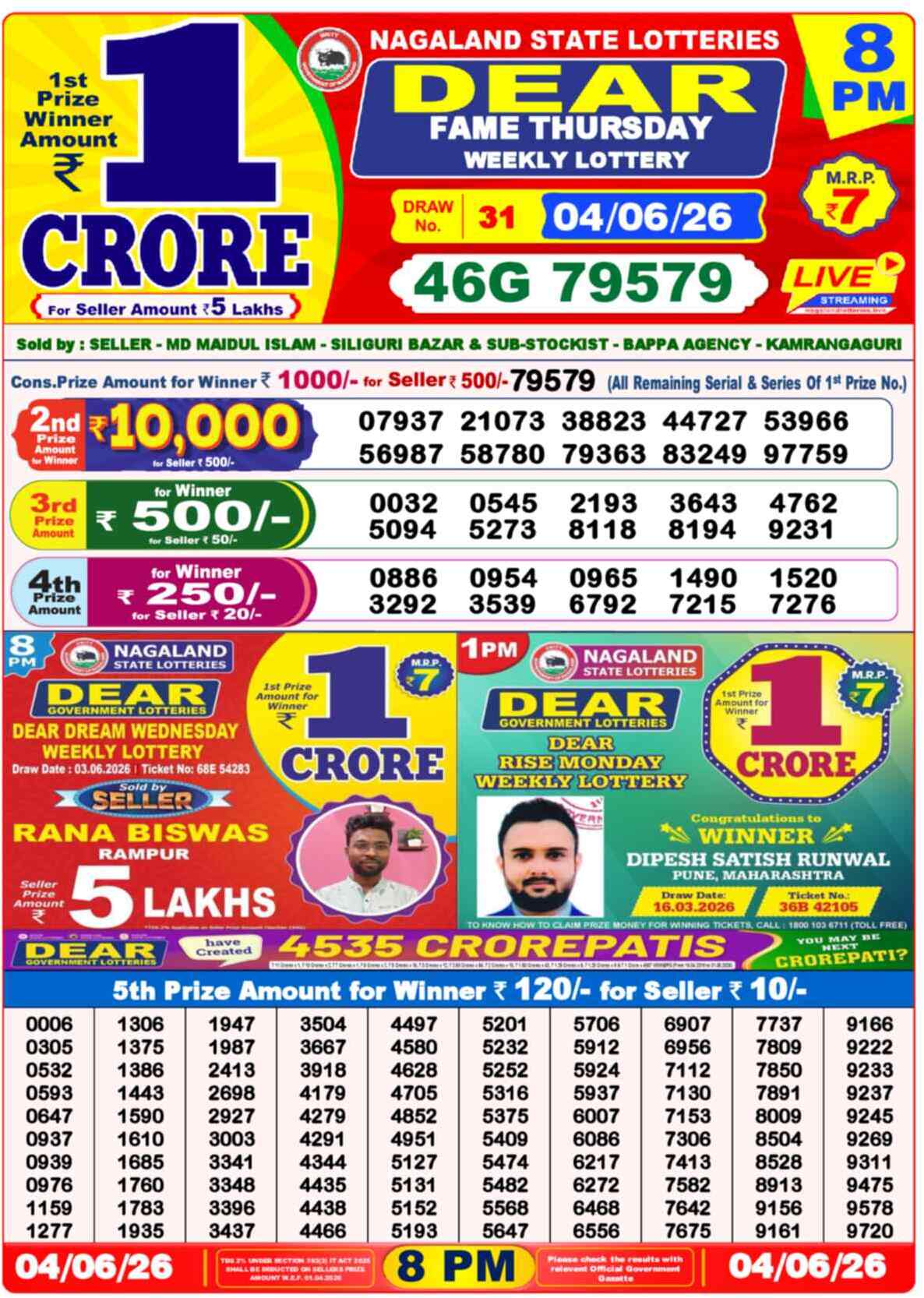 Lottery Result 8PM