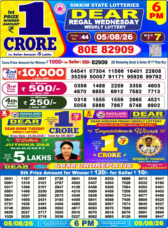Lottery Result 6PM