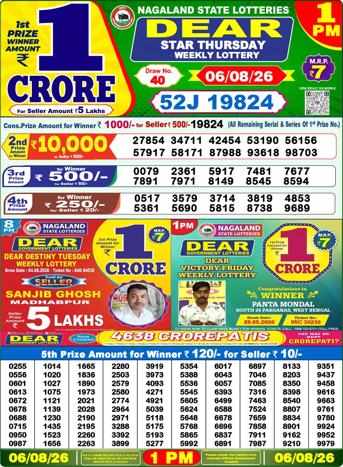 Lottery Result 1PM