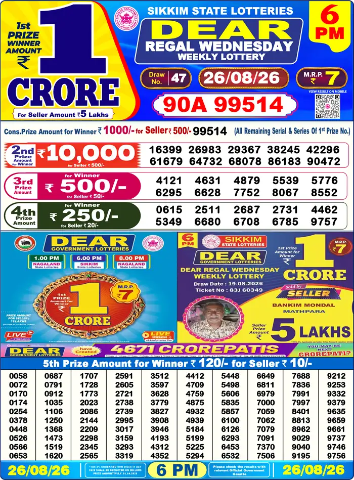 Lottery Result 6PM