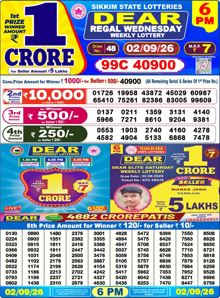 Lottery Result 6PM