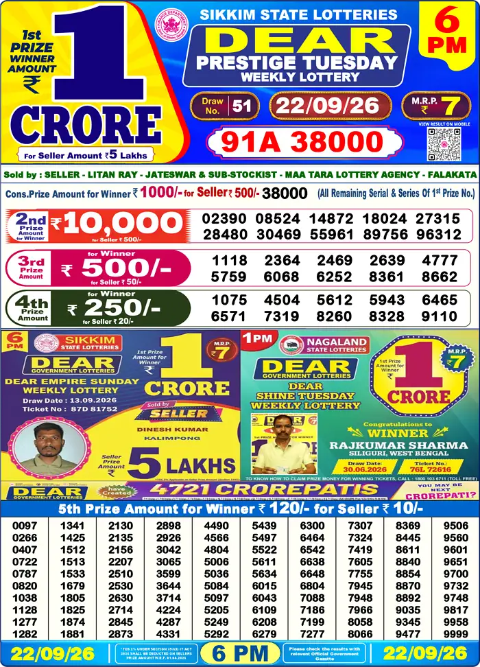 Lottery Result 6PM