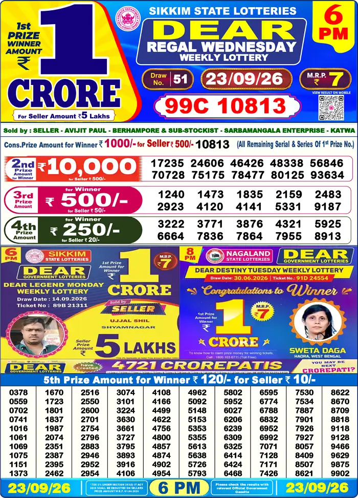Lottery Result 6PM