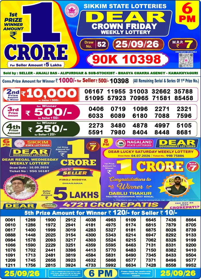 Lottery Result 6PM