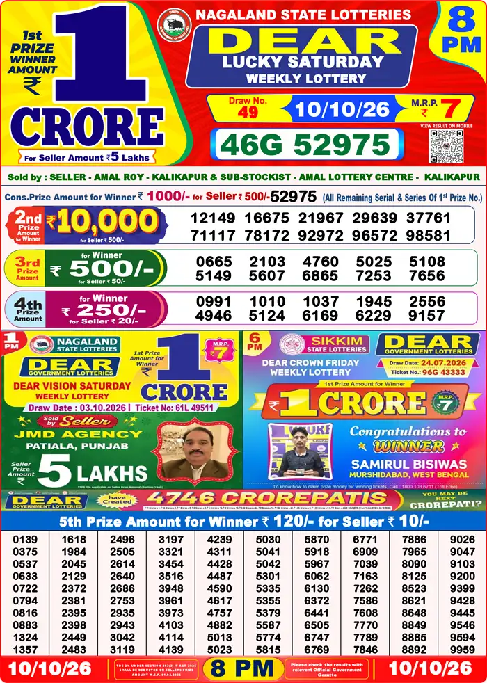 Lottery Result 8PM